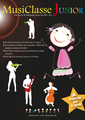 Livre d'éveil musical MusiClasse Junior pour apprendre les bases de la musique aux jeunes enfants