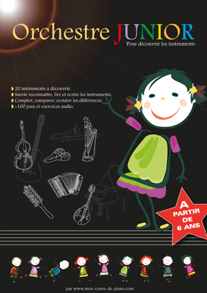 Livre d'éveil musical Orchestre Junior pour faire découvrir les instruments de musique aux enfants